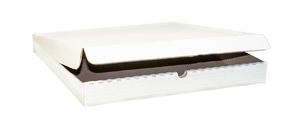 Коробка самосборная для пиццы 450х450х40мм, белая